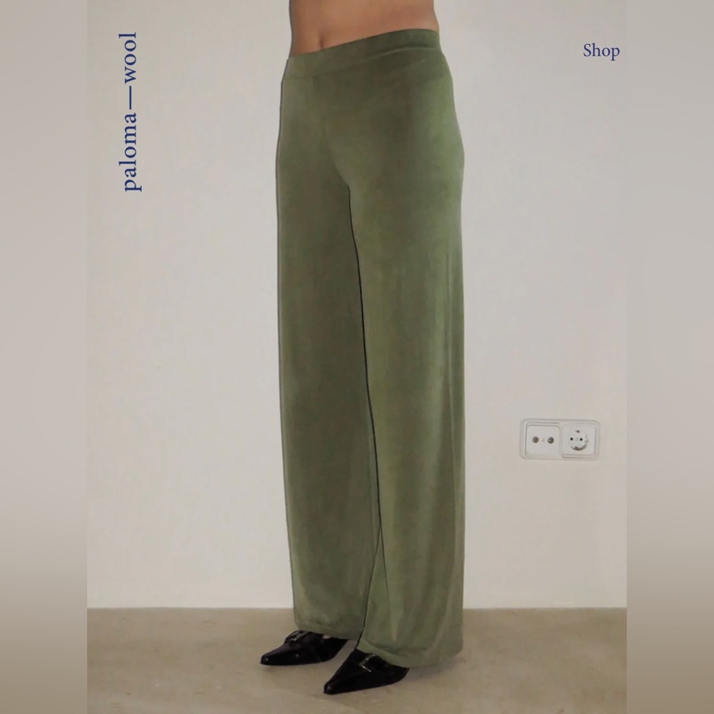 Paloma Wool Slate Gray Cupro Pants Size Small soooo luxurious they feel amazing
